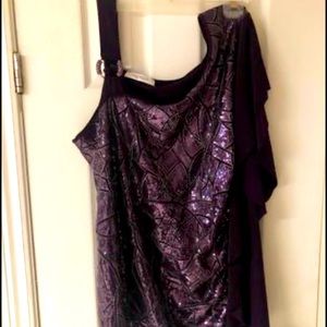 Laura’s petit plus purple sequin top size 3X
